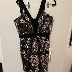 Dress the Population Aspen Floral Midi Bodycon Dress